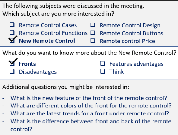 Figure 1 for PREME: Preference-based Meeting Exploration through an Interactive Questionnaire
