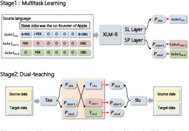 Figure 1 for DualNER: A Dual-Teaching framework for Zero-shot Cross-lingual Named Entity Recognition