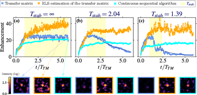 Figure 3 for Online learning of the transfer matrix of dynamic scattering media: wavefront shaping meets multidimensional time series