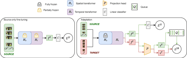 Figure 2 for Unsupervised Domain Adaptation for Video Transformers in Action Recognition