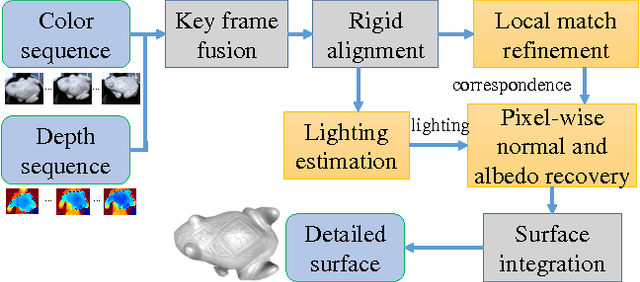 Figure 1 for Detailed Surface Geometry and Albedo Recovery from RGB-D Video Under Natural Illumination