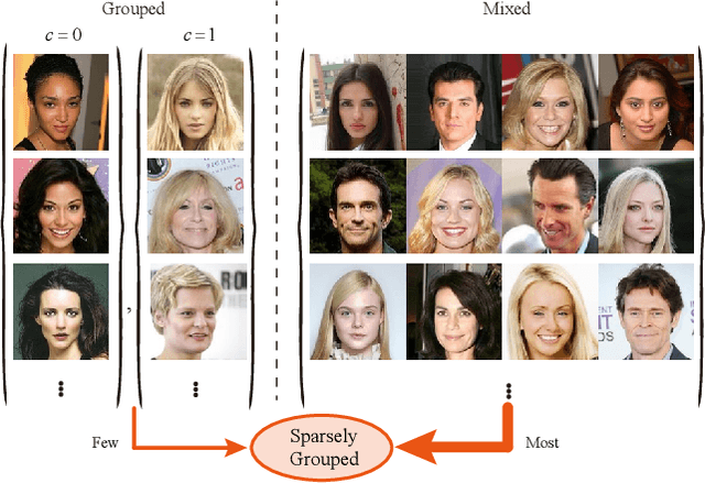 Figure 1 for Sparsely Grouped Multi-task Generative Adversarial Networks for Facial Attribute Manipulation