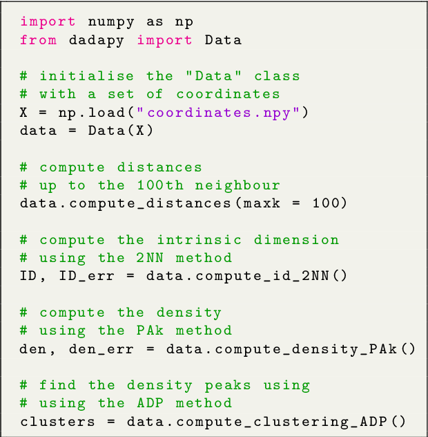 Figure 3 for DADApy: Distance-based Analysis of DAta-manifolds in Python