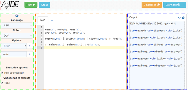 Figure 3 for LoIDE: a web-based IDE for Logic Programming - Preliminary Technical Report