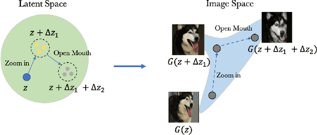 Figure 2 for Unsupervised Discovery of Disentangled Manifolds in GANs