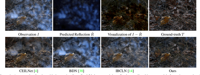 Figure 1 for Two-Stage Single Image Reflection Removal with Reflection-Aware Guidance