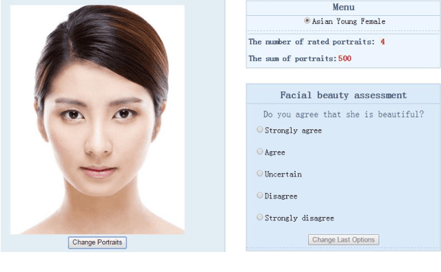 Figure 2 for SCUT-FBP: A Benchmark Dataset for Facial Beauty Perception