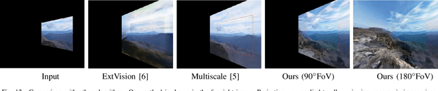 Figure 4 for 180-degree Outpainting from a Single Image