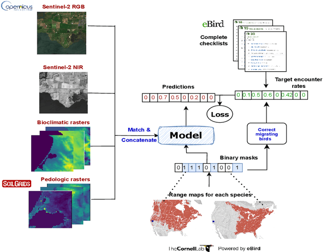 Figure 1 for SatBird: Bird Species Distribution Modeling with Remote Sensing and Citizen Science Data