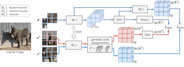 Figure 3 for MOCA: Self-supervised Representation Learning by Predicting Masked Online Codebook Assignments