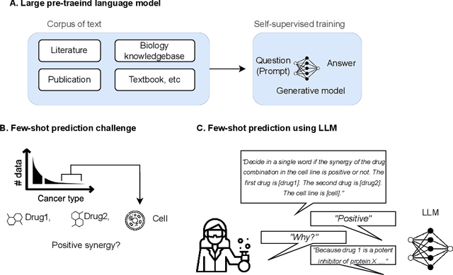 Figure 1 for CancerGPT: Few-shot Drug Pair Synergy Prediction using Large Pre-trained Language Models