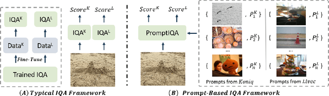 Figure 1 for PromptIQA: Boosting the Performance and Generalization for No-Reference Image Quality Assessment via Prompts
