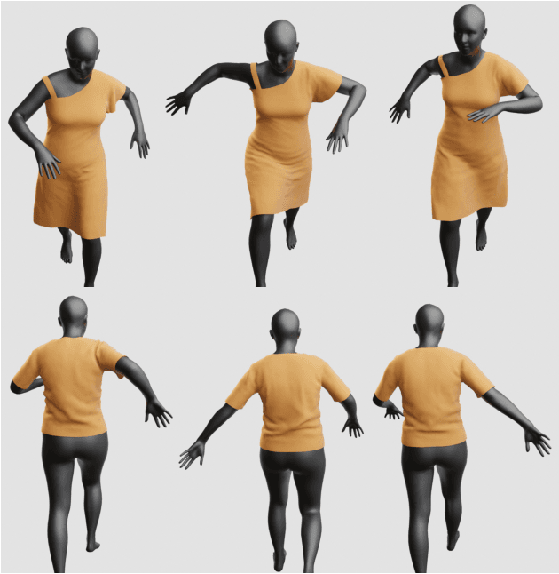 Figure 1 for Learning Anchor Transformations for 3D Garment Animation