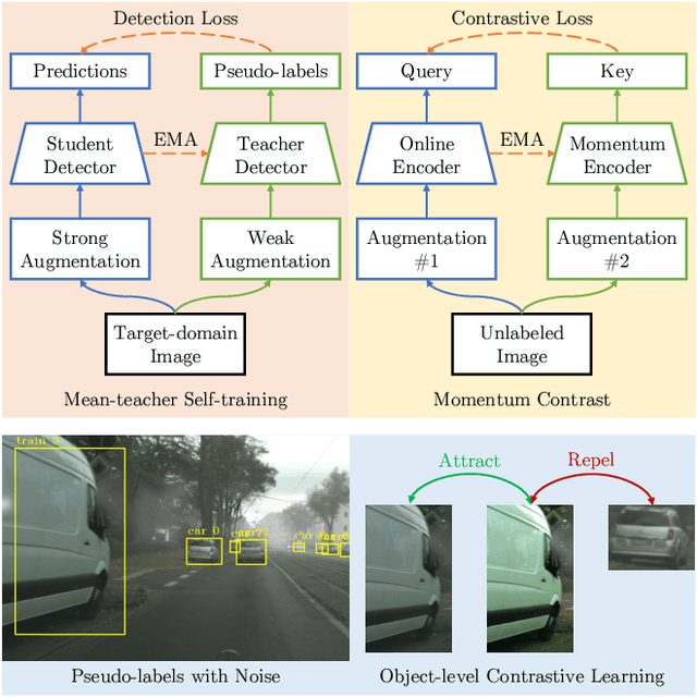 Figure 1 for Contrastive Mean Teacher for Domain Adaptive Object Detectors