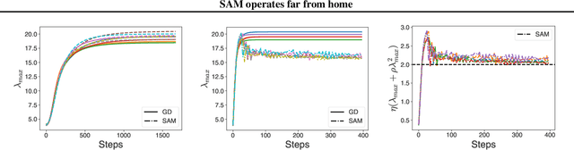 Figure 2 for SAM operates far from home: eigenvalue regularization as a dynamical phenomenon
