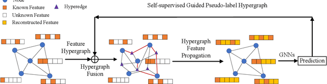 Figure 1 for Self-supervised Guided Hypergraph Feature Propagation for Semi-supervised Classification with Missing Node Features